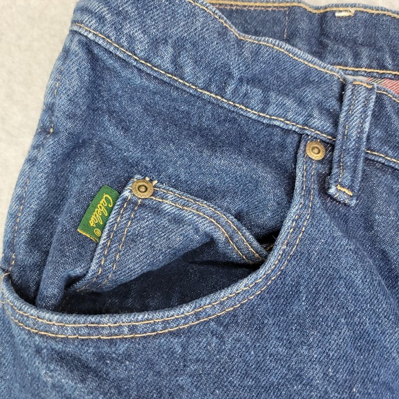 Cabela's Roughneck Jeans Mens 40x32 Blue Flannel Lined Relaxed Fit Denim Pants - Picture 5 of 16